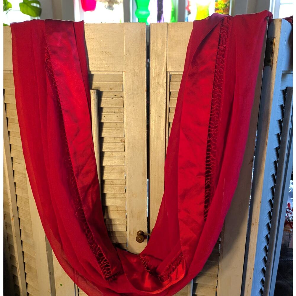 Traditional Rani pink organza scarf or dupatta